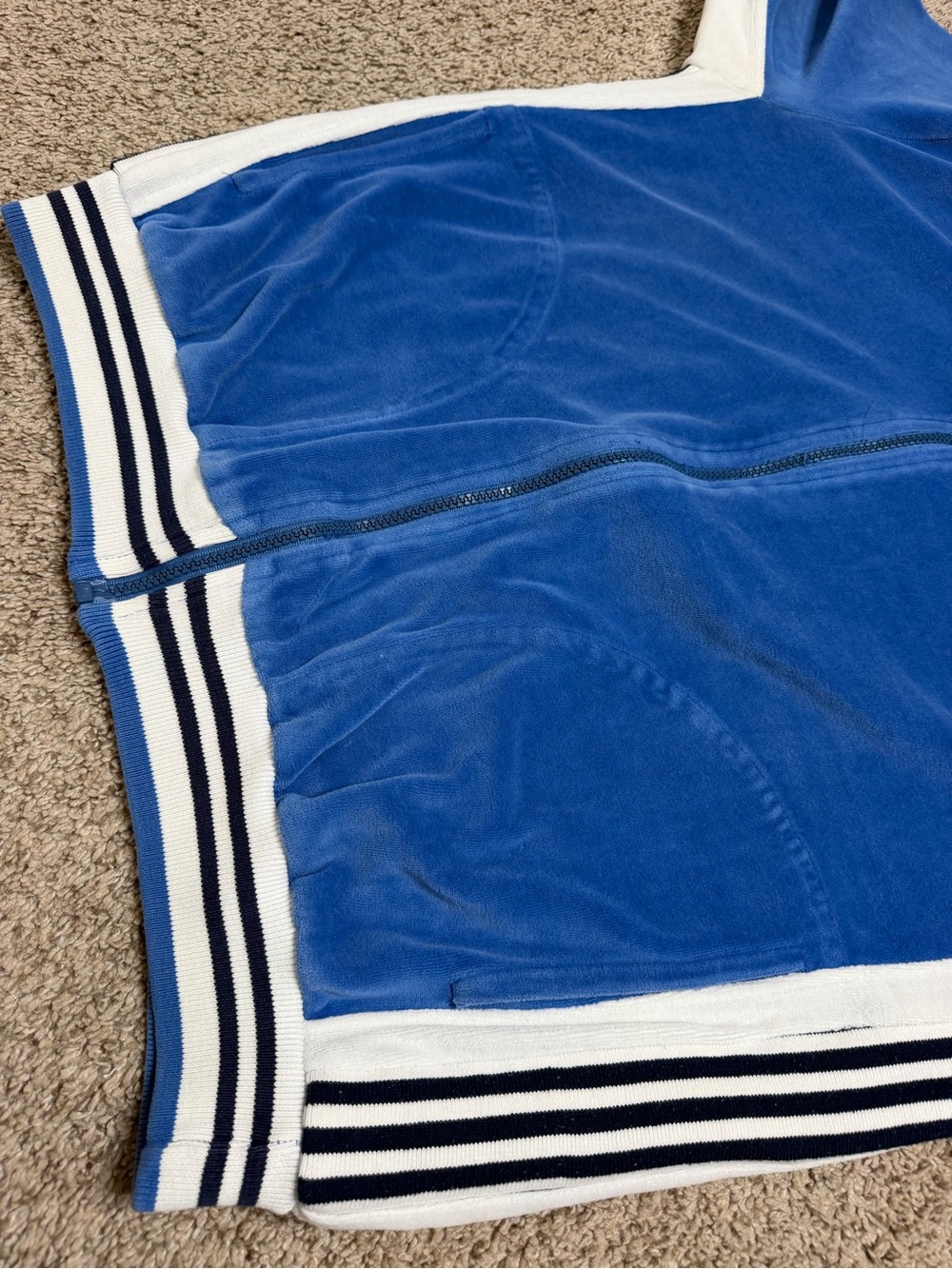 Dior Blue and White Striped Collar Zip Jacket - Picture 9 of 9
